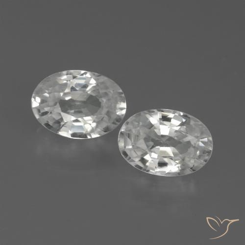 2.41ctw Naturale Bianco Zircone, Ovale, VVS
