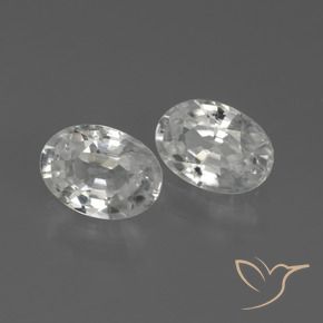 Gemme di Zircone Bianco naturale da 2.41 ct, Ovale, VVS