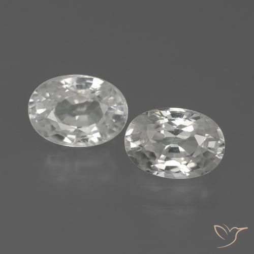 2.78ctw Naturale Bianco Zircone, Ovale, VS