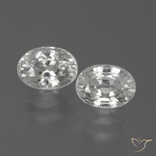 3.19ctw Naturale Bianco Zircone, Ovale, VS
