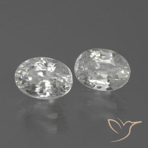 Gemme di Zircone Bianco naturale da 3.19 ct, Ovale, VS