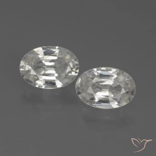 2.10ctw Naturale Bianco Zircone, Ovale, VS