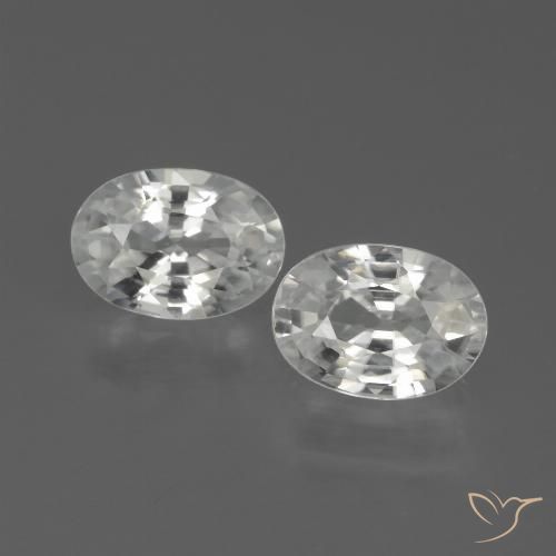2.24ctw Naturale Bianco Zircone, Ovale, VVS