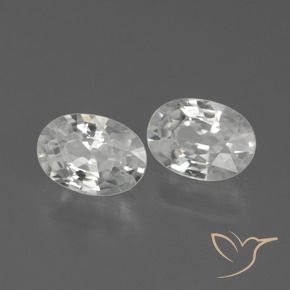 Gemme di Zircone Bianco naturale da 2.24 ct, Ovale, VVS