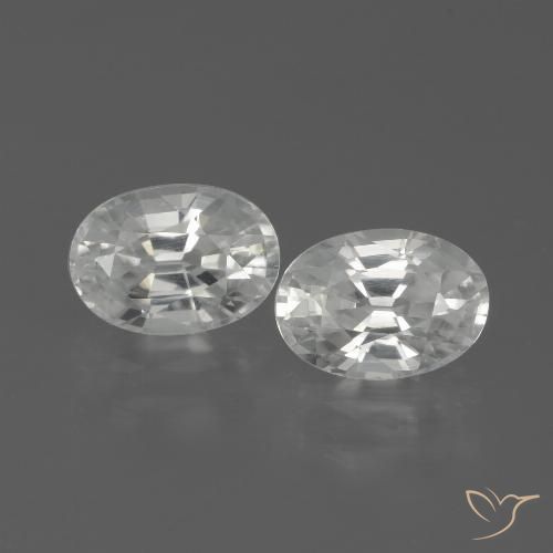 2.63ctw Naturale Bianco Zircone, Ovale, VS