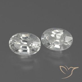 Gemme di Zircone Bianco naturale da 2.63 ct, Ovale, VS