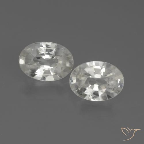 2.05ctw Naturale Bianco caldo Zircone, Ovale, VVS-VS