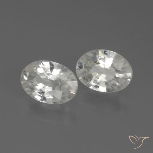 Gemme di Zircone Bianco caldo naturale da 2.05 ct, Ovale, VVS-VS