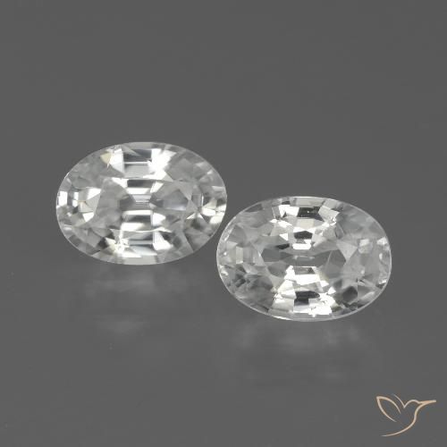 2.39ctw Naturale Bianco Zircone, Ovale, VS