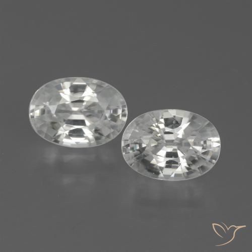 2.53ctw Naturale Bianco Zircone, Ovale, VVS-VS