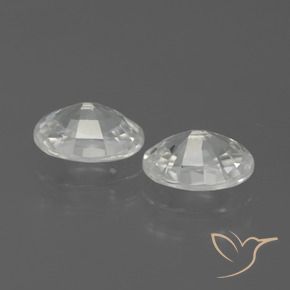 Gemme di Zircone Bianco naturale da 2.53 ct, Ovale, VVS-VS