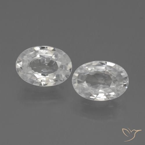2.20ctw Naturale Bianco Zircone, Ovale, VS