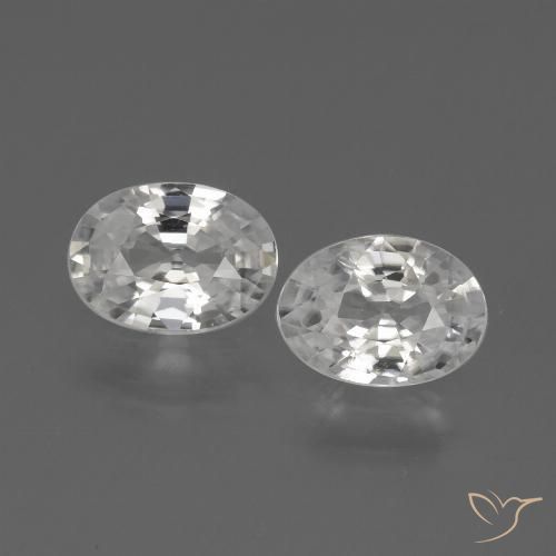 2.06ctw Naturale Bianco Zircone, Ovale, VS