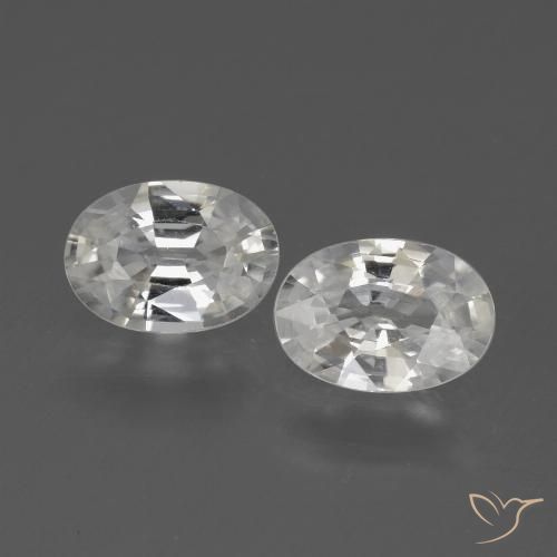 2.07ctw Naturale Bianco Zircone, Ovale, VVS