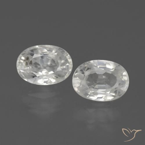 2.56ctw Naturale Bianco Zircone, Ovale, VS