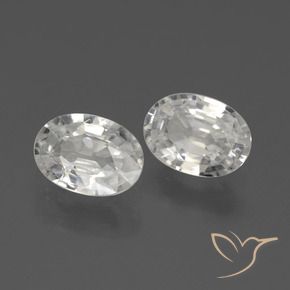 Gemme di Zircone Bianco naturale da 2.29 ct, Ovale, VVS