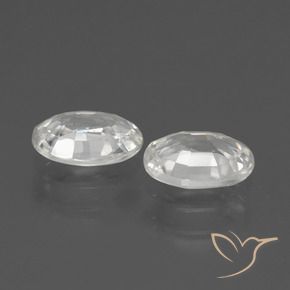 Gemme di Zircone Bianco naturale da 2.29 ct, Ovale, VVS