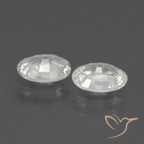 Gemme di Zircone Bianco naturale da 2.12 ct, Ovale, VVS-VS
