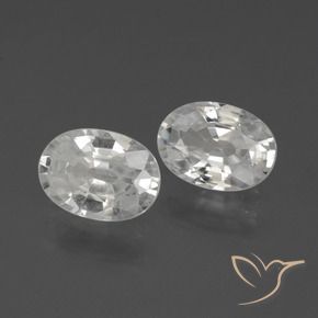 Gemme di Zircone Bianco naturale da 2.29 ct, Ovale, VVS