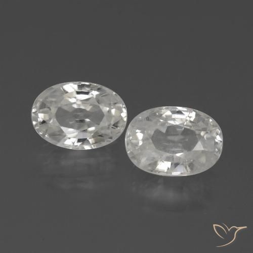 2.72ctw Naturale Bianco Zircone, Ovale, VS