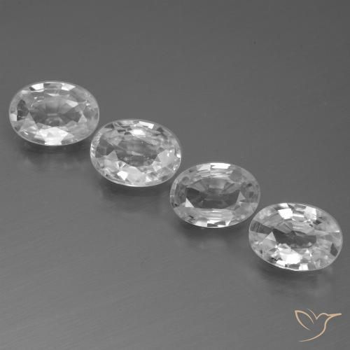 4.16ctw Naturale Bianco Zircone, Ovale, VVS