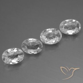 Gemme di Zircone Bianco naturale da 4.16 ct, Ovale, VVS