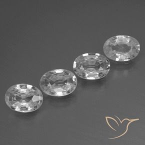 Gemme di Zircone Bianco trasparente naturale da 4.04 ct, Ovale, VVS-VS