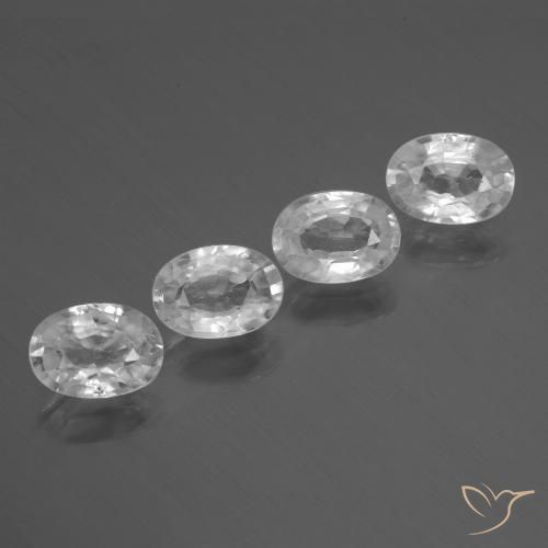 4.43ctw Naturale Bianco Zircone, Ovale, VS