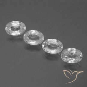 Gemme di Zircone Bianco naturale da 4.43 ct, Ovale, VS