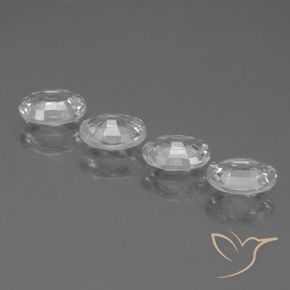 Gemme di Zircone Bianco naturale da 4.08 ct, Ovale, VVS-VS