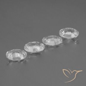 Gemme di Zircone Bianco naturale da 4.06 ct, Ovale, VVS-VS