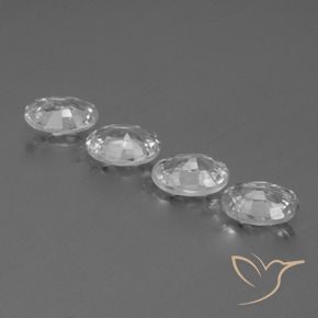 Gemme di Zircone Bianco naturale da 4.06 ct, Ovale, VS