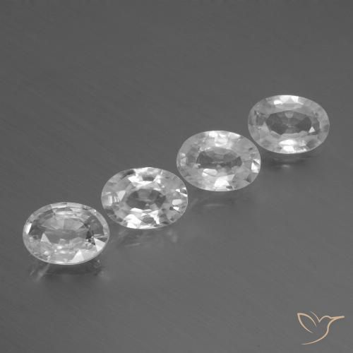 3.98ctw Naturale Bianco trasparente Zircone, Ovale, VS