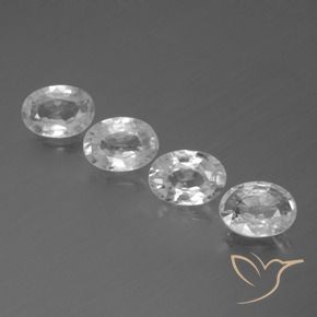 Gemme di Zircone Bianco trasparente naturale da 3.98 ct, Ovale, VS