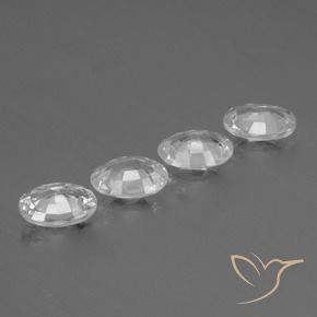 Gemme di Zircone Bianco trasparente naturale da 3.98 ct, Ovale, VS