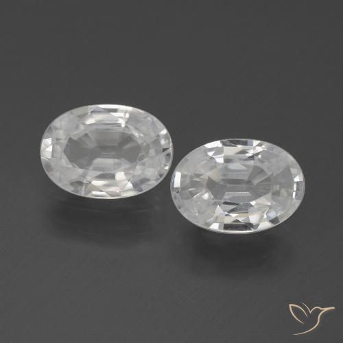 2.07ctw Naturale Bianco Zircone, Ovale, VVS