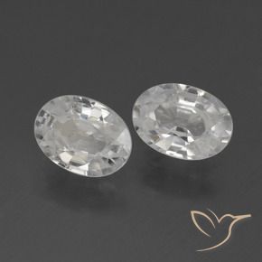 Gemme di Zircone Bianco naturale da 2.46 ct, Ovale, VVS