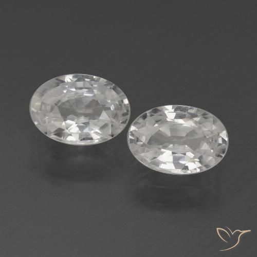 2.36ctw Naturale Bianco Zircone, Ovale, VVS