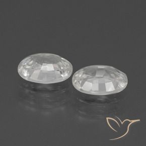 Gemme di Zircone Bianco naturale da 2.36 ct, Ovale, VVS