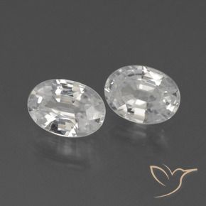 Gemme di Zircone Bianco naturale da 2.36 ct, Ovale, VVS