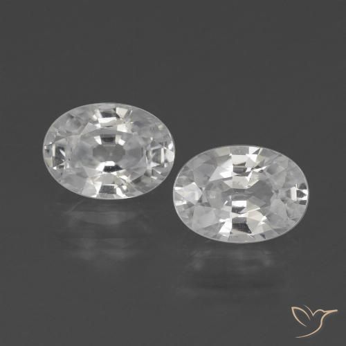 2.47ctw Naturale Bianco Zircone, Ovale, VVS