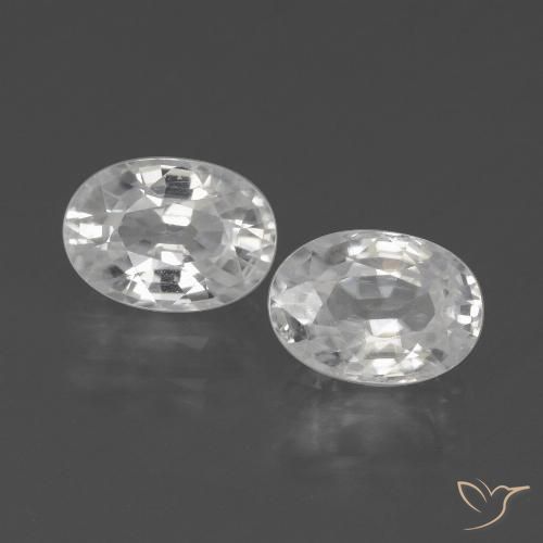 2.80ctw Naturale Bianco Zircone, Ovale, VVS