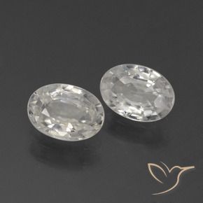 Gemme di Zircone Bianco naturale da 2.04 ct, Ovale, VVS-VS