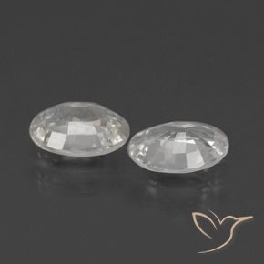 Gemme di Zircone Bianco naturale da 2.04 ct, Ovale, VVS-VS