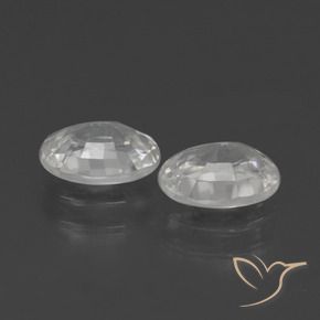 Gemme di Zircone Bianco naturale da 2.33 ct, Ovale, VVS