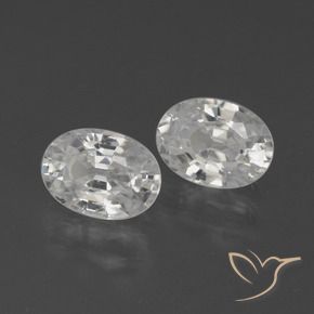 Gemme di Zircone Bianco naturale da 2.62 ct, Ovale, VVS-VS