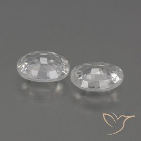 Gemme di Zircone Bianco naturale da 2.23 ct, Ovale, VVS