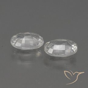 Gemme di Zircone Bianco naturale da 2.25 ct, Ovale, VVS-VS