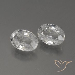 Gemme di Zircone Bianco naturale da 2.10 ct, Ovale, VVS-VS