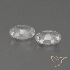 Gemme di Zircone Bianco naturale da 2.10 ct, Ovale, VVS-VS